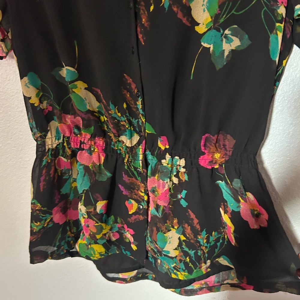 Kate Hill Black Floral Blouse - Picture 3 of 6
